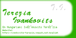 terezia ivankovits business card